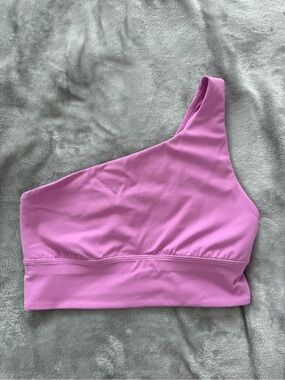 Lululemon One-Shoulder Cropped Sports Bra - Pink